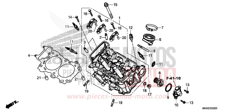 ZYLINDERKOPF von Africa Twin MAT BALLISTIC BLACK METALLIC (NHA86) von 2019